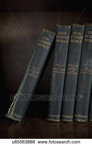 Old books on bookshelf; Porterville; California; USA View Large Photo Image Stock Photo - Old books on bookshelf; Porterville; California; USA. Fotosearch