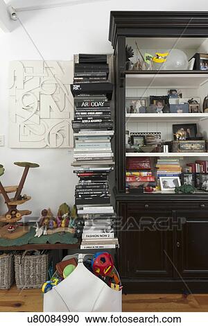 Stock Image - Organized cluttered in traditional home; Sydney; Australia. Fotosearch