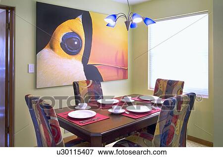 Place settings on wooden dining table; Lincoln; Nebraska; USA View Large Photo Image Stock Photo - Place settings on wooden dining table; Lincoln; Nebraska; USA. Fotosearch