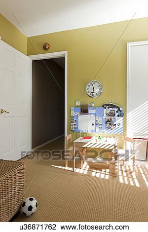 Stock Image - Play table in kids room; Burbank; California; USA. Fotosearch