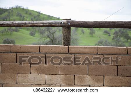 Red brick wall; Porterville; California; USA View Large Photo Image Stock Photo - Red brick wall; Porterville; California; USA. Fotosearch