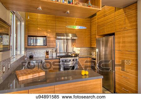 Stock Photography - Residential kitchen remodel, Oakland, California, USA. Fotosearch