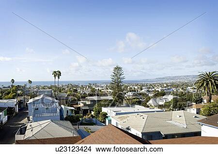 Rooftops of ocean view homes View Large Photo Image Picture - Rooftops of ocean view homes. Fotosearch