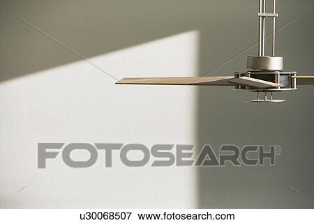 Side View Of Modern Ceiling Fan Aliso Viejo California Usa Stock Photo