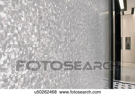 Silver mosaic tile wall View Large Photo Image Stock Photo - Silver mosaic tile wall. Fotosearch