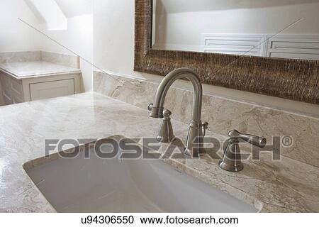 Sink in traditional bathroom, Pasadena, California, USA View Large Photo Image Stock Image - Sink in traditional bathroom, Pasadena, California, USA. Fotosearch