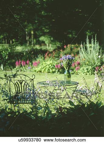 Sitting area in garden View Large Photo Image Stock Image - Sitting area in garden. Fotosearch