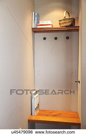 Stock Photo - Small closet nook; Burbank; California; USA. Fotosearch