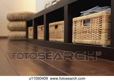 Storage baskets filled with magazines; Burbank; California; USA View Large Photo Image Stock Photo - Storage baskets filled with magazines; Burbank; California; USA. Fotosearch