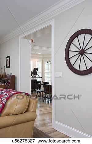 Picture Of Throw Blanket On Brown Leather Sofa In Traditional Living Picture Throw Blanket On Brown Leather Sofa In Traditional Living Room Fotosearch Search