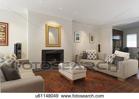 Traditional living room with fireplace; Sydney; Australia View Large Photo Image Stock Photo - Traditional living room with fireplace; Sydney; Australia. Fotosearch