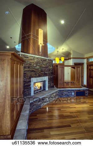 Traditional living room with stone fireplace; Loxahatchee; Florida; USA View Large Photo Image Stock Photograph - Traditional living room with stone fireplace; Loxahatchee; Florida; USA. Fotosearch