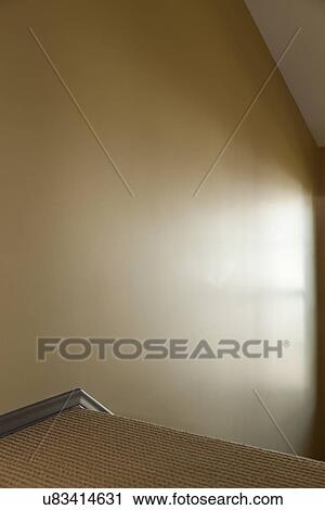 Stock Image - Trim along top of staircase; Burbank; California; USA. Fotosearch