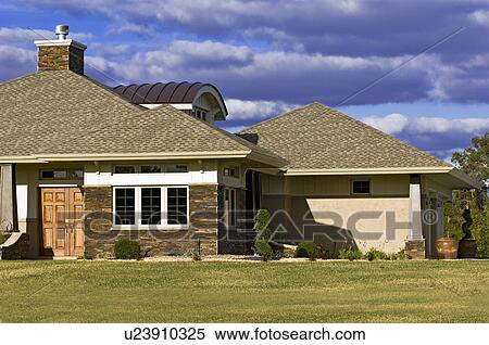 Unique dormer design with custom home View Large Photo Image Stock Photography - Unique dormer design with custom home. Fotosearch