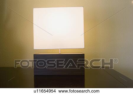 Picture - Unique Square Lamp; Aliso Viejo; California; USA. Fotosearch