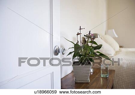 View through doorway to bedroom, San Diego, California, United States of America View Large Photo Image Stock Photo - View through doorway to bedroom, San Diego, California, United States of America. Fotosearch