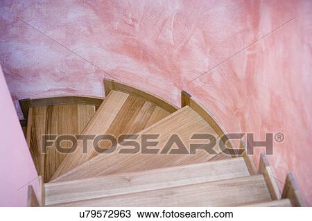 Winding wooden staircase; Italy View Large Photo Image Stock Image - Winding wooden staircase; Italy. Fotosearch
