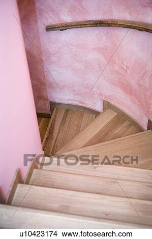 Winding wooden staircase View Large Photo Image Picture - Winding wooden staircase. Fotosearch