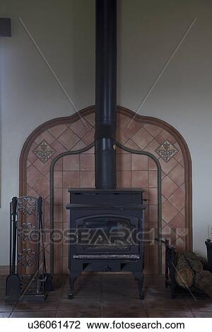 Wood burning stove; Porterville; California; USA View Large Photo Image Stock Image - Wood burning stove; Porterville; California; USA. Fotosearch