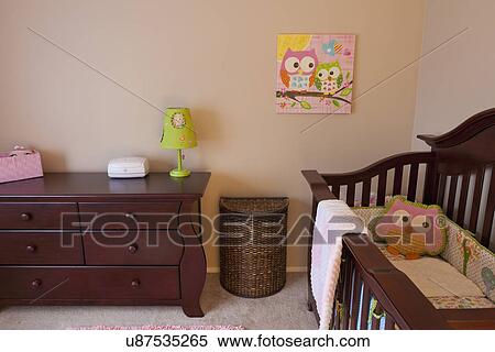 Wooden furniture in baby nursery; Trabuco Canyon; California; USA View Large Photo Image Stock Photography - Wooden furniture in baby nursery; Trabuco Canyon; California; USA. Fotosearch