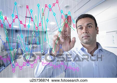 Businessman in office using interactive screen View Large Photo Image Picture - Businessman in office using interactive screen. Fotosearch