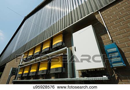 Stock Photograph - Control centre for solar farm, Waldfeucht-Bocket, Germany. Fotosearch