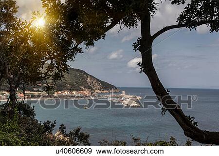 Elevated view of Marciana Marina, Elba Island, Italy View Large Photo Image Stock Photo - Elevated view of Marciana Marina, Elba Island, Italy. Fotosearch