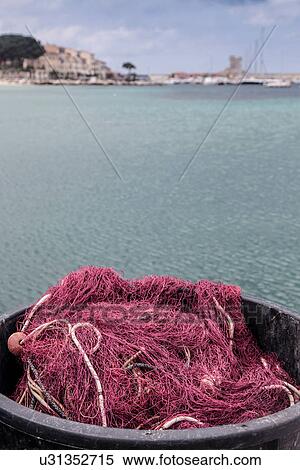 Stock Photography - Fishing nets Marciana, Elba Island, Italy. Fotosearch