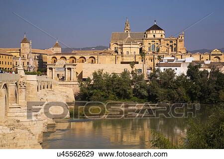 Roman bridge and the mosque at Cordoba, Spain View Large Photo Image Stock Photo - Roman bridge and the mosque at Cordoba, Spain. Fotosearch