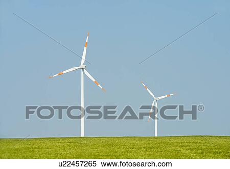 Two wind turbines, Selfkant, Germany View Large Photo Image Stock Photography - Two wind turbines, Selfkant, Germany. Fotosearch