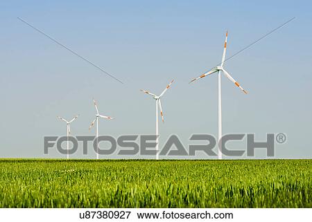 Wind turbines, Selfkant, Germany View Large Photo Image Stock Photo - Wind turbines, Selfkant, Germany. Fotosearch
