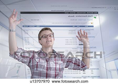 Young student celebrating examination results displayed on screen View Large Photo Image Stock Image - Young student celebrating examination results displayed on screen. Fotosearch