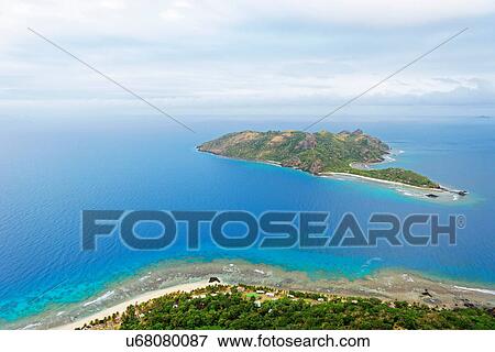 Aerial view of Kuata Island, Yasawa island group, Fiji, South Pacific View Large Photo Image Stock Photo - Aerial view of Kuata Island, Yasawa island group, Fiji, South Pacific. Fotosearch