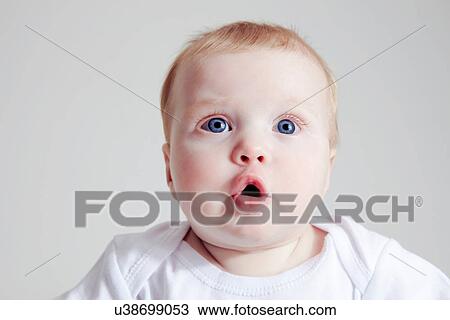 Stock Image - Baby girl pouting lip. Fotosearch