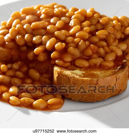 Stock Image - Beans on toast. Fotosearch