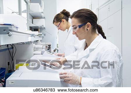 Biology students working in lab View Large Photo Image Stock Image - Biology students working in lab. Fotosearch