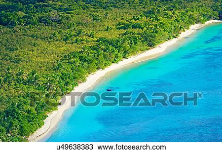 Stock Image - Blue Lagoon, Nacula island, Yasawa island group, Fiji, South Pacific. Fotosearch