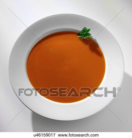 Bowl of tomato soup View Large Photo Image Stock Photo - Bowl of tomato soup. Fotosearch