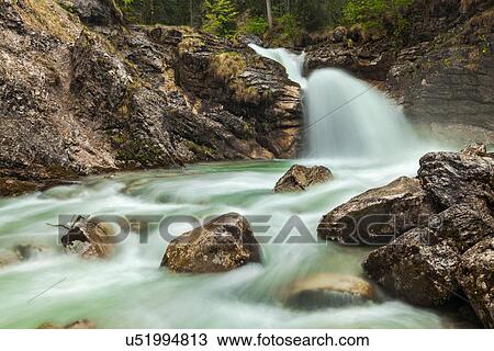 Cascade of Kuhfluchtwasserfall, long exposure, Farchant, Garmisch-Partenkirchen, Bavaria, Germany View Large Photo Image Stock Image - Cascade of Kuhfluchtwasserfall, long exposure, Farchant, Garmisch-Partenkirchen, Bavaria, Germany. Fotosearch