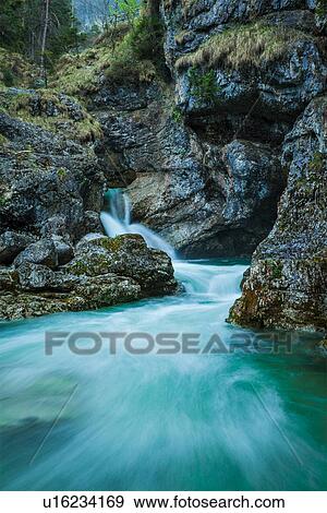 Cascade of Kuhfluchtwasserfall, long exposure, Farchant, Garmisch-Partenkirchen, Bavaria, Germany View Large Photo Image Stock Photo - Cascade of Kuhfluchtwasserfall, long exposure, Farchant, Garmisch-Partenkirchen, Bavaria, Germany. Fotosearch