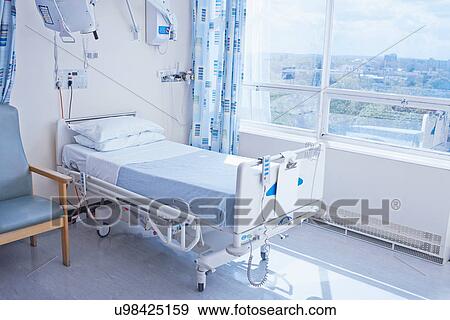 Empty hospital bed on hospital ward View Large Photo Image Stock Photo - Empty hospital bed on hospital ward. Fotosearch