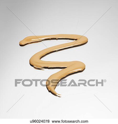 Stock Photo - Foundation zig zag spill on white background. Fotosearch