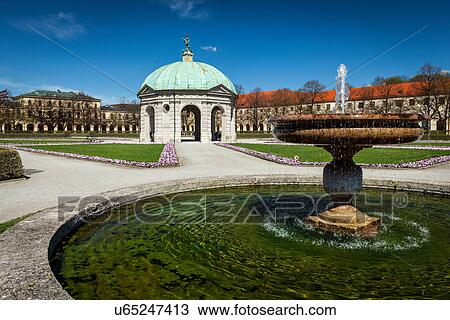 Fountain and pavilion in Hofgarten, Munich, Bavaria, Germany View Large Photo Image Stock Image - Fountain and pavilion in Hofgarten, Munich, Bavaria, Germany. Fotosearch
