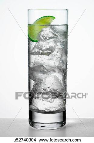 Picture - Glass of Vodka lime. Fotosearch