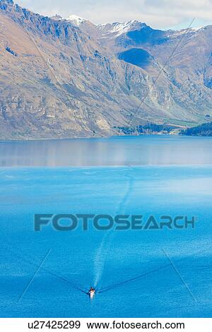 Historic steamer on Lake Wakatipu, Queenstown, South Island, New Zealand View Large Photo Image Stock Photo - Historic steamer on Lake Wakatipu, Queenstown, South Island, New Zealand. Fotosearch