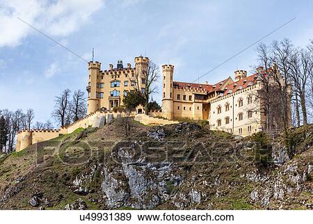Stock Photo - Hohenschwangau Castle (Schloss Hohenschwangau), Bavaria, Germany. Fotosearch