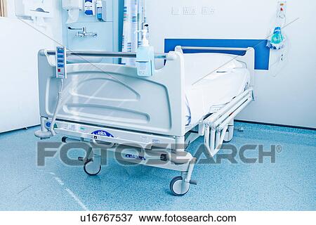 Hospital bed View Large Photo Image Stock Photo - Hospital bed. Fotosearch