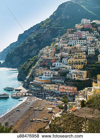 Houses on hillside, Positano, Amalfi Peninsula, Campania, Italy View Large Photo Image Stock Photo - Houses on hillside, Positano, Amalfi Peninsula, Campania, Italy. Fotosearch