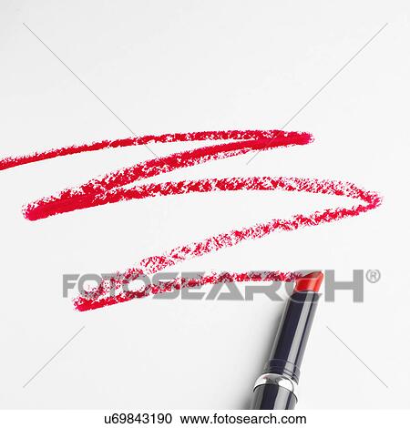 Lipstick zigzag pattern on white background View Large Photo Image Stock Image - Lipstick zigzag pattern on white background. Fotosearch