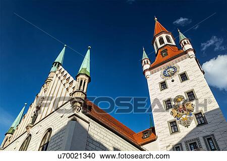 Old Town Hall (Altes Rathaus), Marienplatz, Munich, Bavaria, Germany View Large Photo Image Stock Image - Old Town Hall (Altes Rathaus), Marienplatz, Munich, Bavaria, Germany. Fotosearch